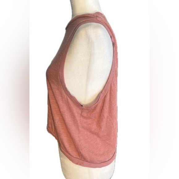Free People Movement red love tank open ribbed hems, dropped armholes size XS - Picture 7 of 11